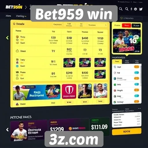 Avaliação da interface do usuário do Bet959 win
